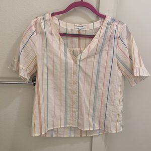 Madewell stripe button down blouse